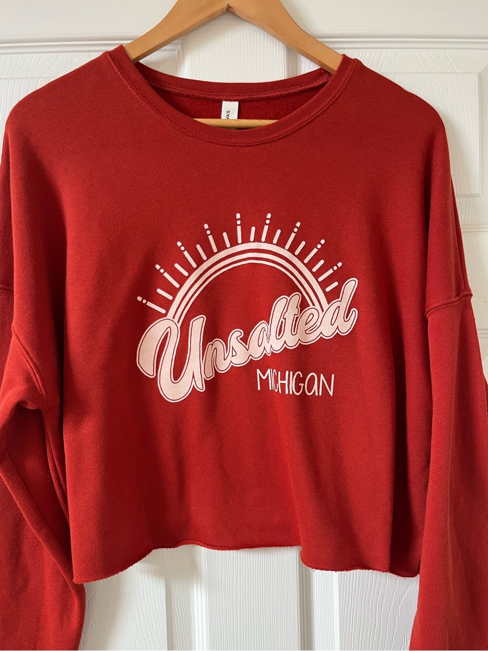 NWOT Bella Canvas Women’s Red Fleece Crewneck Sweatshirt. Sz: L